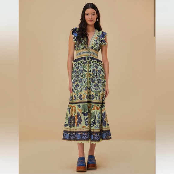 FARM Rio Dresses & Skirts - Farm Rio Ocean Tapestry Dress